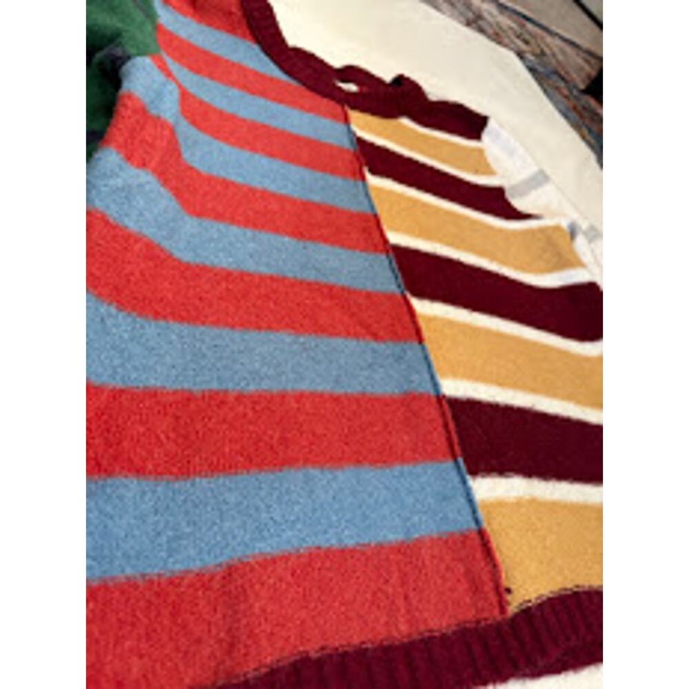 American Eagle Patchwork Striped Sweater, Women M - image 6